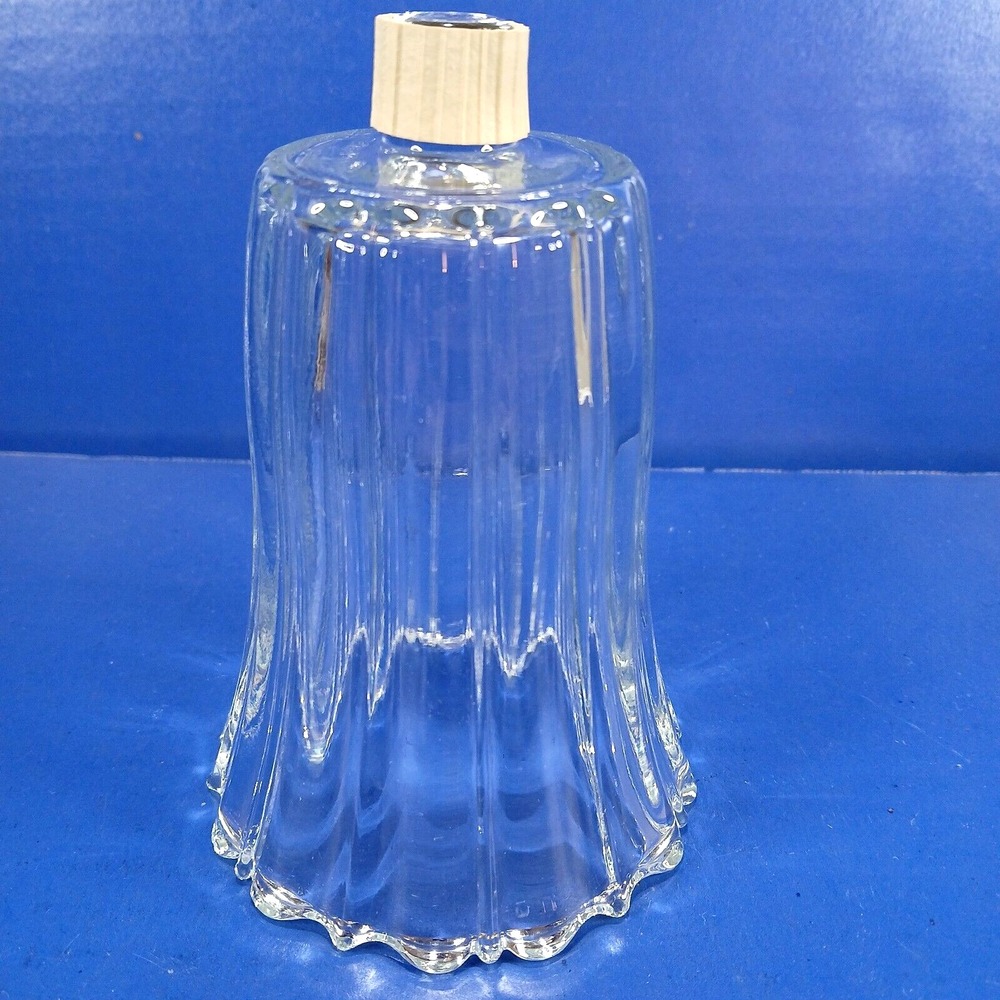 Votive Candle Cup Clear Paneled Rib Design Peg Base New Rubber Gripper Adapter